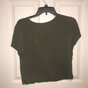 army green shirt